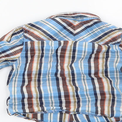 Autograph Boys Blue Check  Basic Button-Up Size 12-18 Months