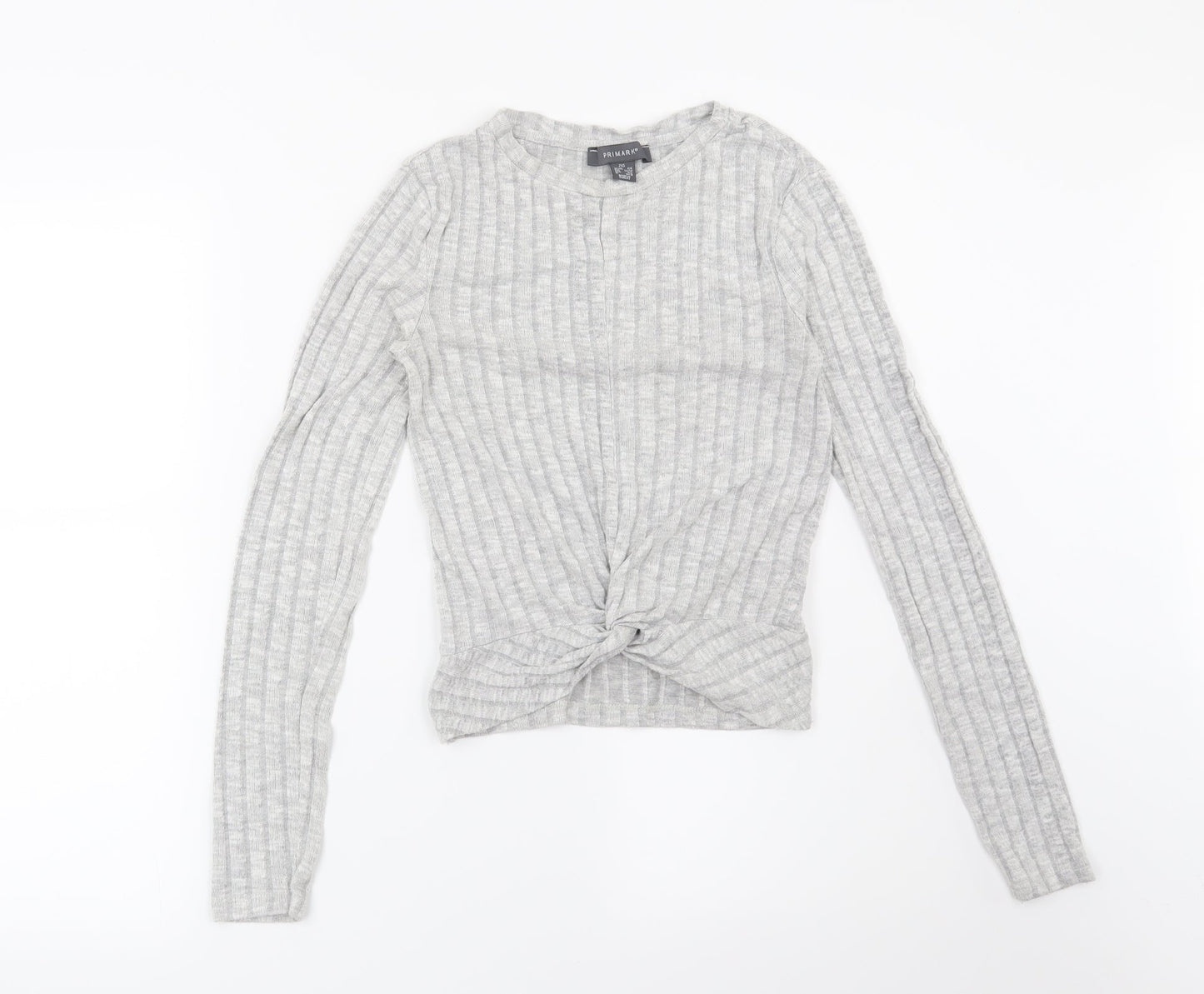 Primark Womens Grey Striped  Basic Blouse Size 4