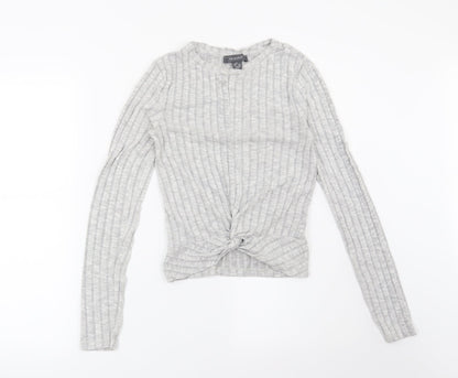 Primark Womens Grey Striped  Basic Blouse Size 4