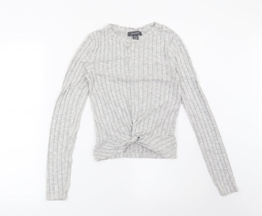 Primark Womens Grey Striped  Basic Blouse Size 4