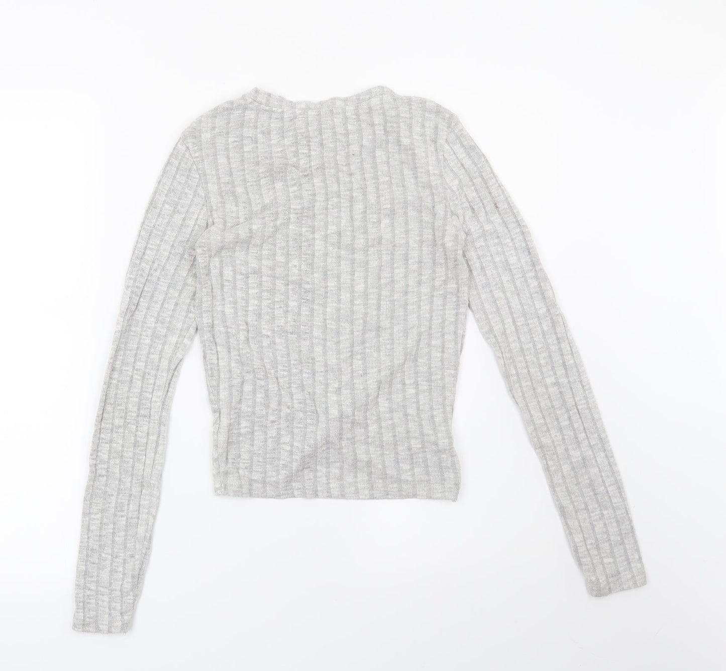 Primark Womens Grey Striped  Basic Blouse Size 4