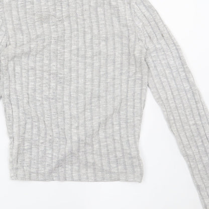 Primark Womens Grey Striped  Basic Blouse Size 4
