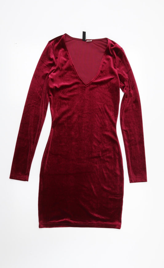 H&M Womens Pink   Bodycon  Size 6