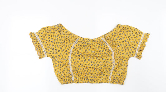 Womens UK Size 18 New Look Yellow Basic Blouse