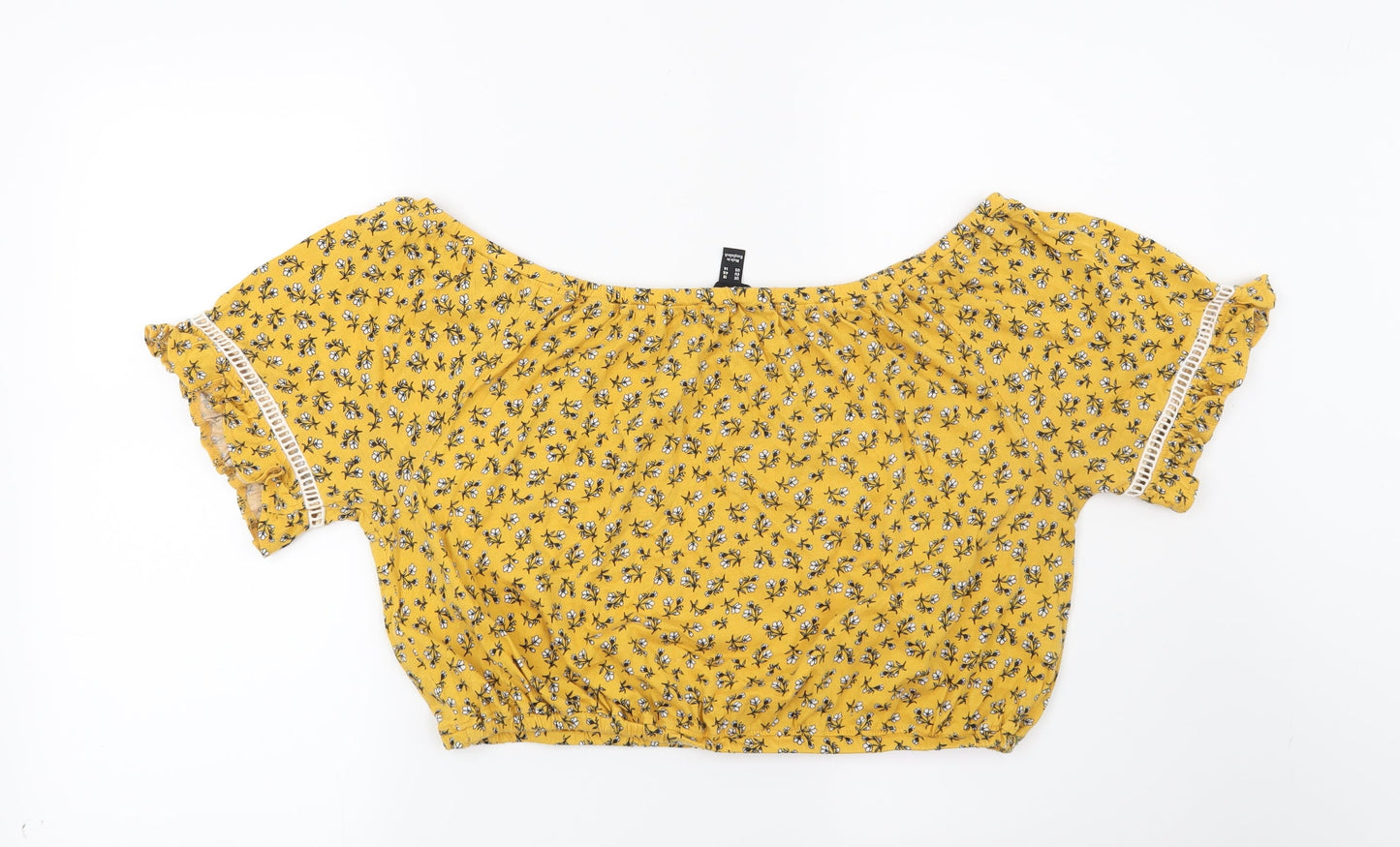 Womens UK Size 18 New Look Yellow Basic Blouse