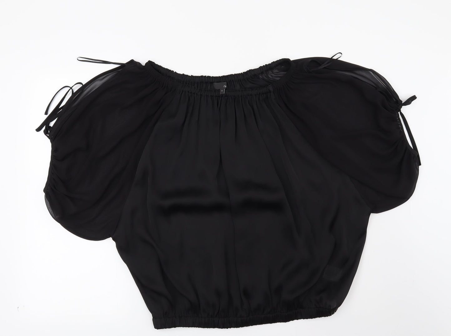 Womens UK Size 10 NEXT Black Basic Blouse