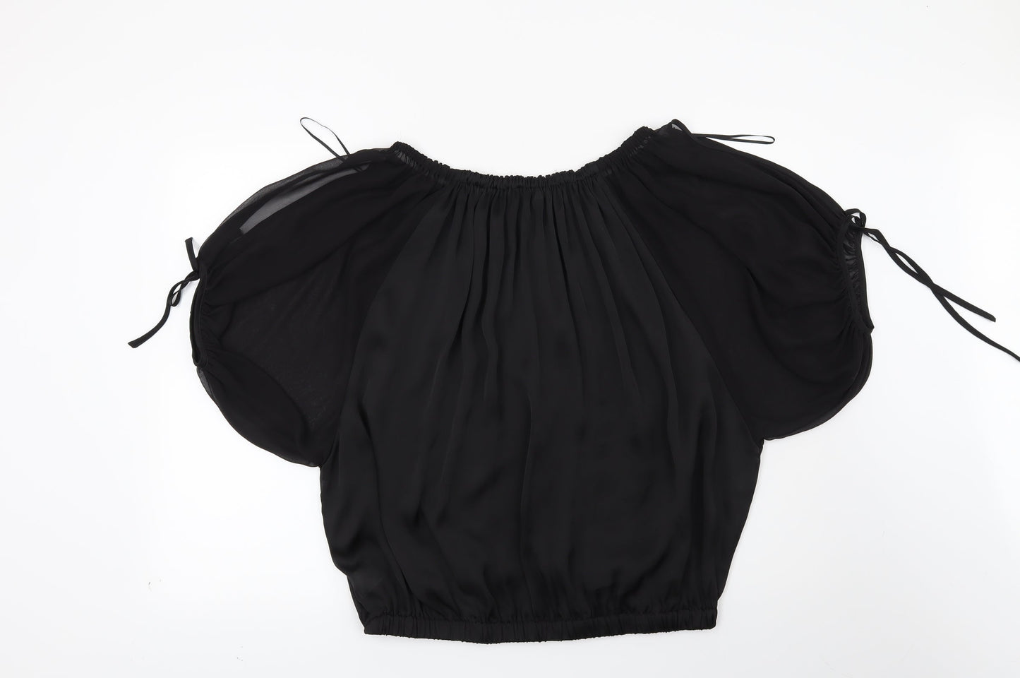 Womens UK Size 10 NEXT Black Basic Blouse