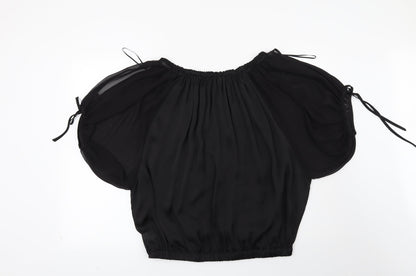 Womens UK Size 10 NEXT Black Basic Blouse