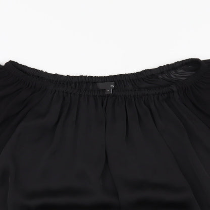 Womens UK Size 10 NEXT Black Basic Blouse