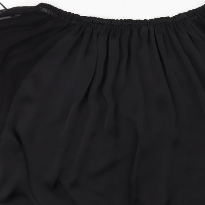 Womens UK Size 10 NEXT Black Basic Blouse