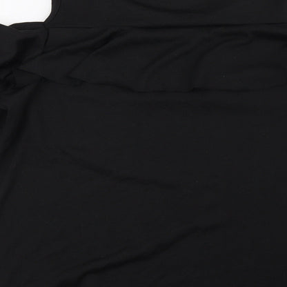 B You Womens Black   Basic Blouse Size L