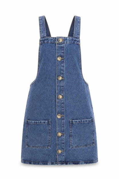 Denim CO Womens Blue   Pinafore/Dungaree Dress  Size 6