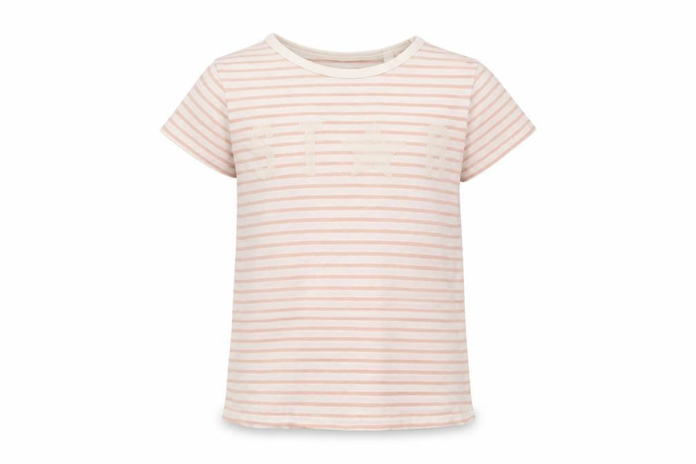 Next Girls Pink Striped  Basic T-Shirt Size 8 Years  - Star