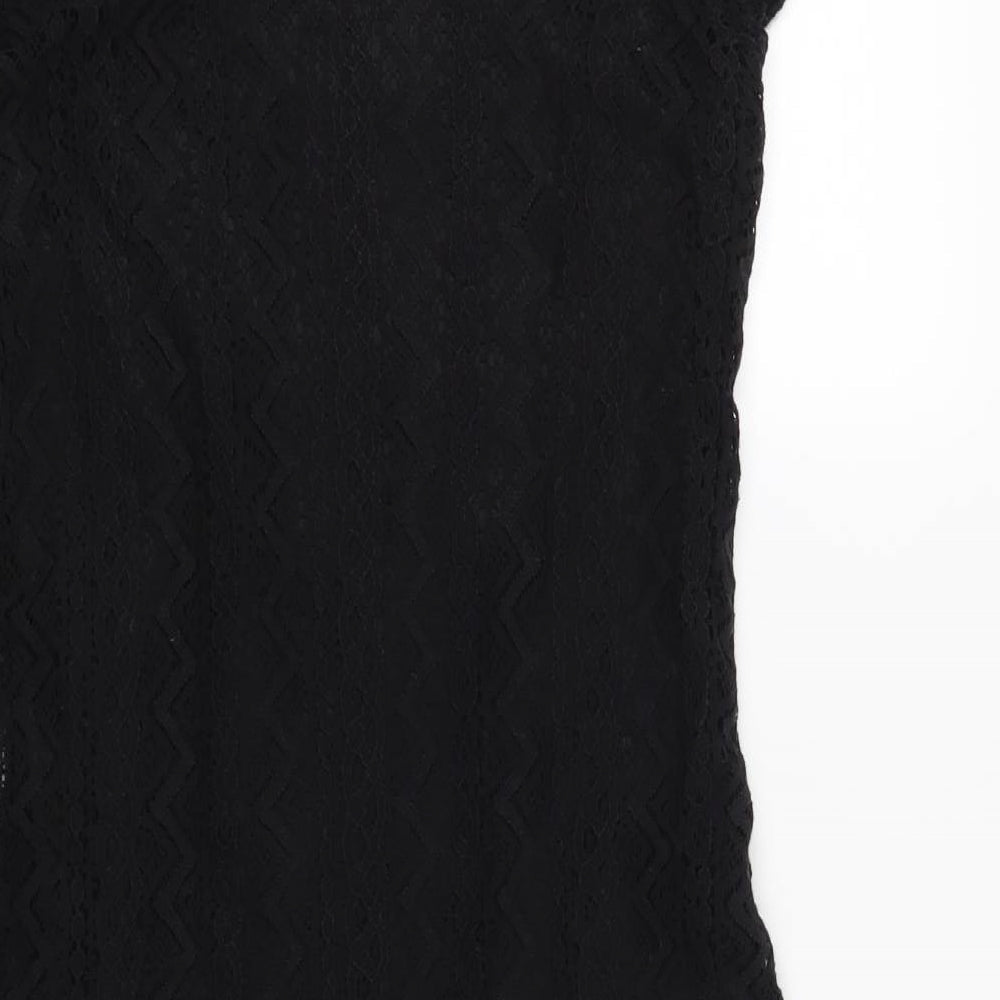 Preworn Womens Black Geometric  Fit & Flare  Size S