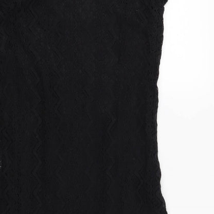 Preworn Womens Black Geometric  Fit & Flare  Size S