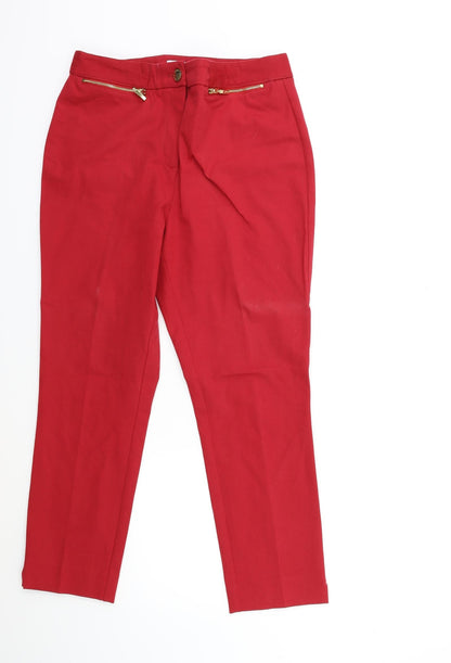Womens UK Size 12 Marks and Spencer Regular Fit Skinny Red Jeans