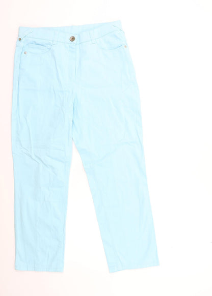 GETER HAHM Womens Blue  Denim Straight Jeans Size 14 L25 in
