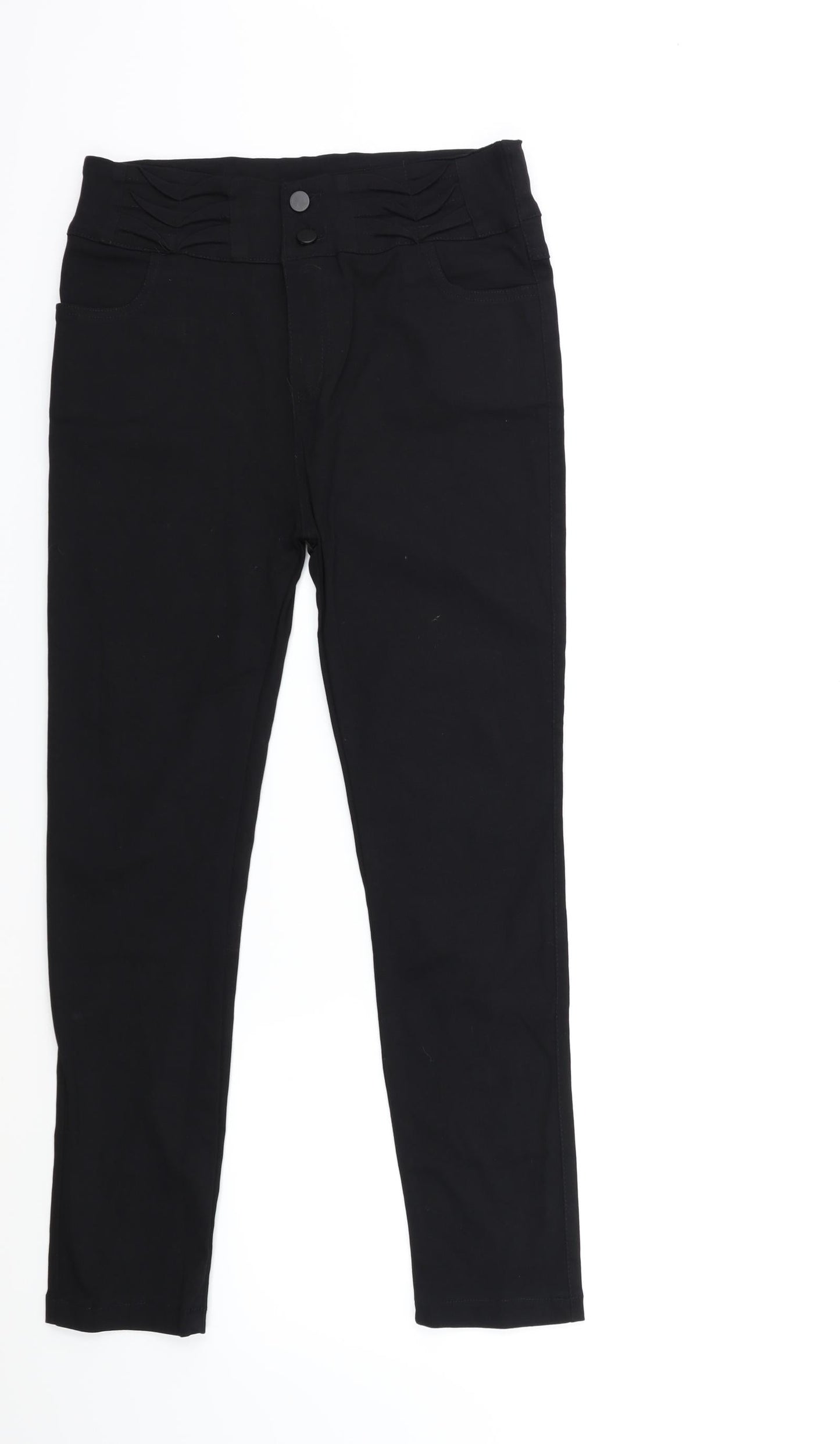 Womens UK Size XL Preworn Regular Fit  Black Trousers
