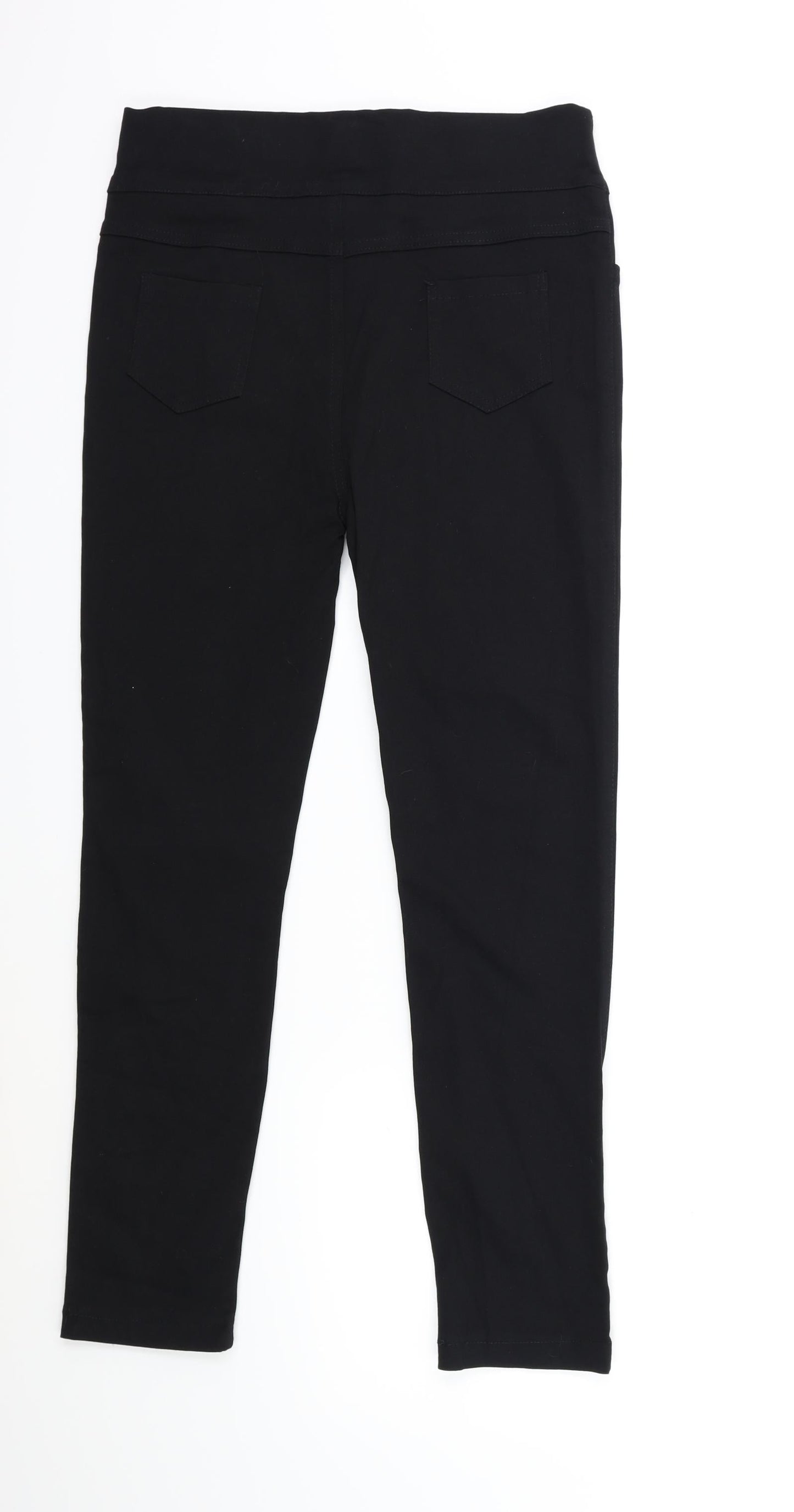 Womens UK Size XL Preworn Regular Fit  Black Trousers