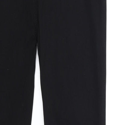 Womens UK Size XL Preworn Regular Fit  Black Trousers