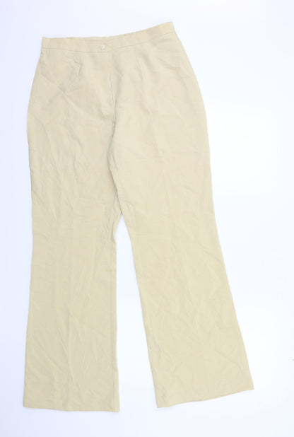 GEBER Womens Beige   Trousers  Size 14 L30 in
