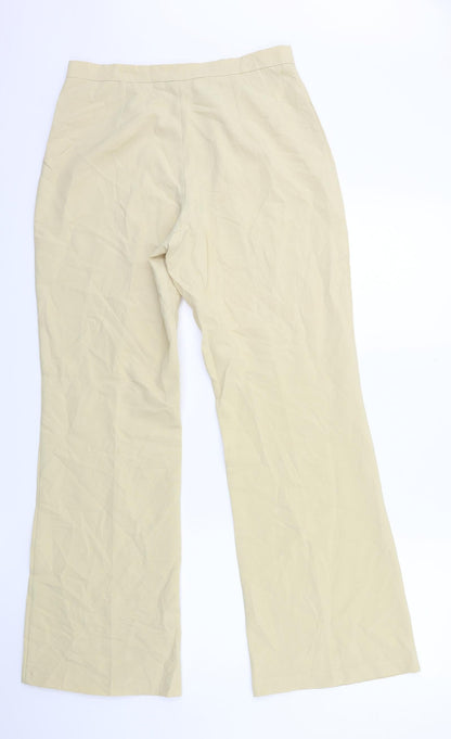 GEBER Womens Beige   Trousers  Size 14 L30 in