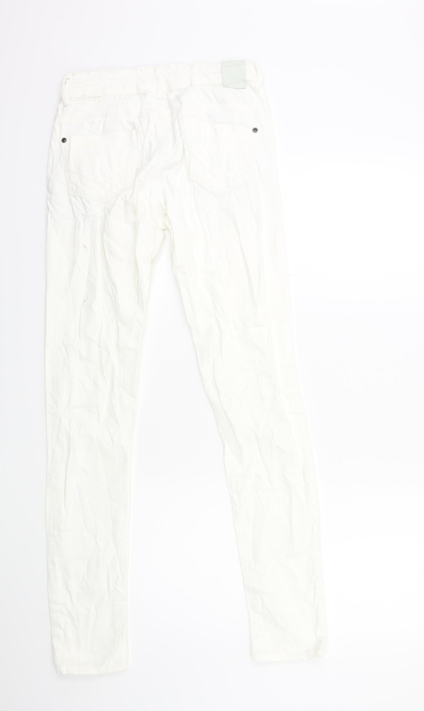 Tumble 'N Dry Womens White  Denim Skinny Jeans Size 14 L30 in