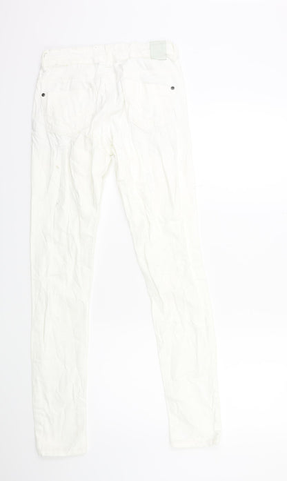 Tumble 'N Dry Womens White  Denim Skinny Jeans Size 14 L30 in