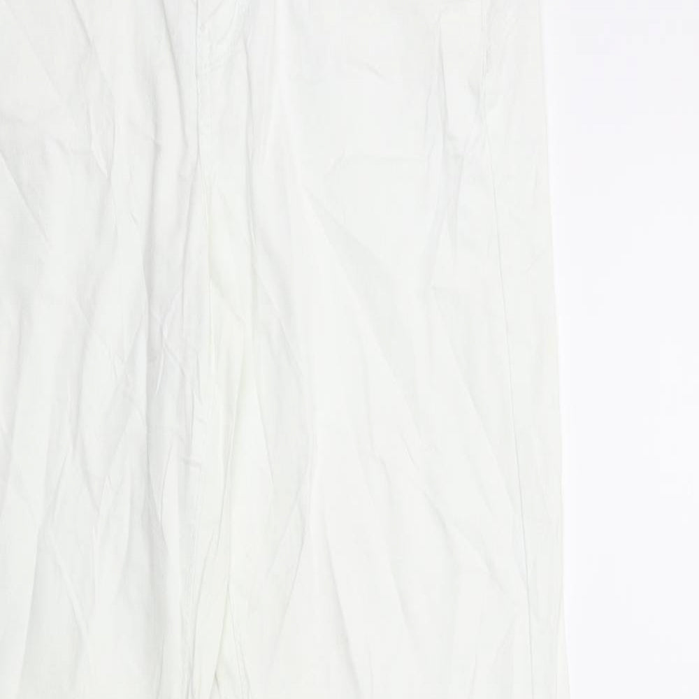 Womens UK Size 8 Lindex Regular Fit Straight White Jeans
