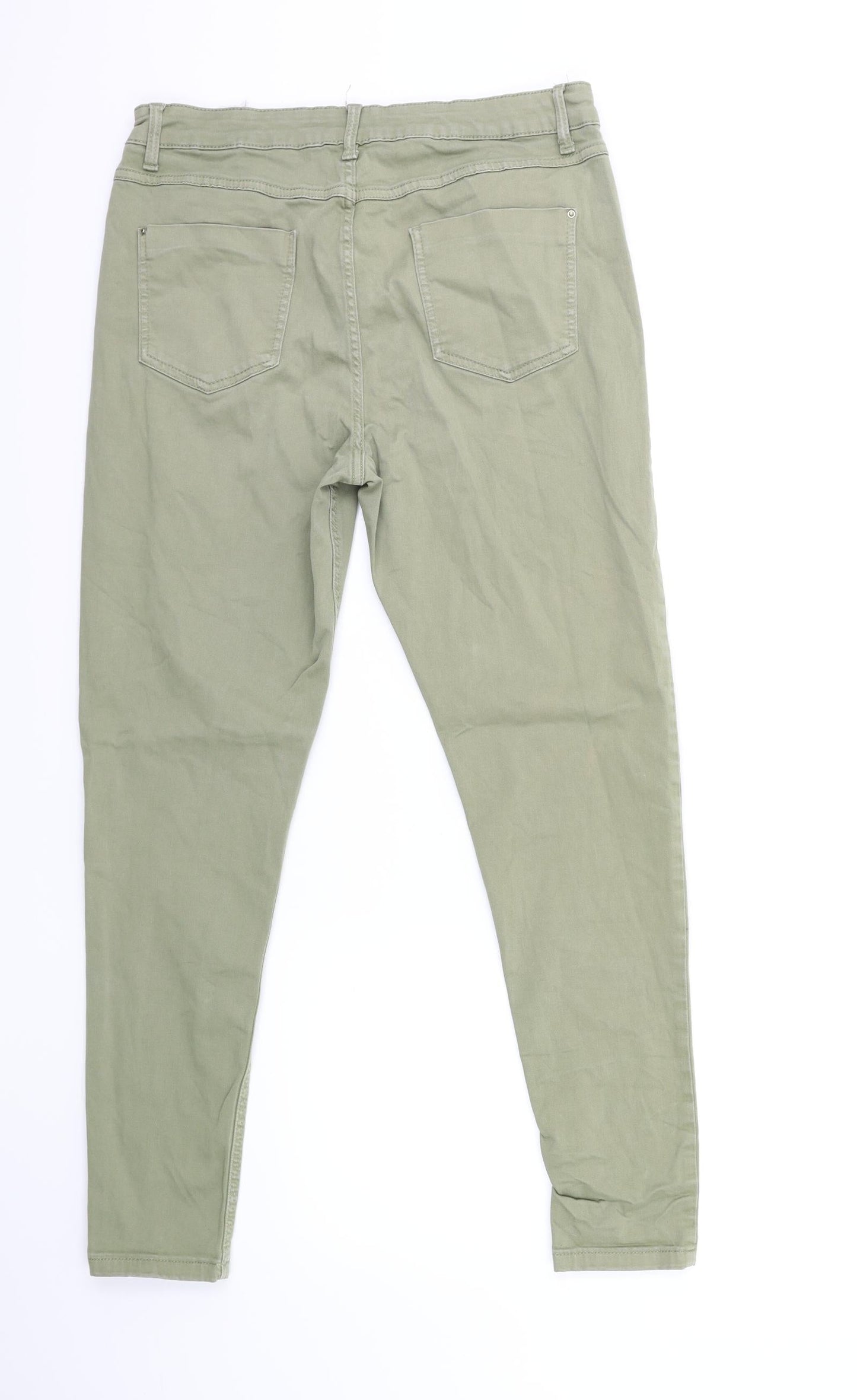 Womens UK Size 14 Marks and Spencer Regular Fit Skinny Green Jeans