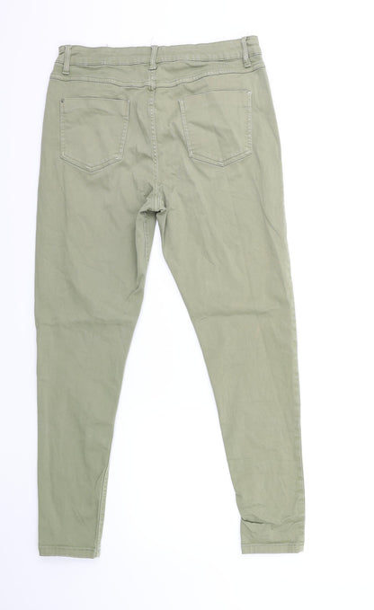 Womens UK Size 14 Marks and Spencer Regular Fit Skinny Green Jeans