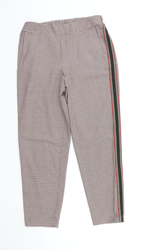 Primark Womens Red Check  Trousers  Size 8 L25 in