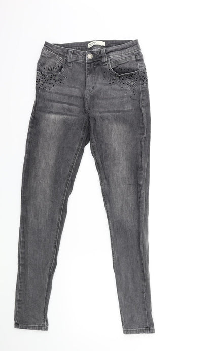 ghiaccio & limone Womens Black  Denim Skinny Jeans Size S L28 in