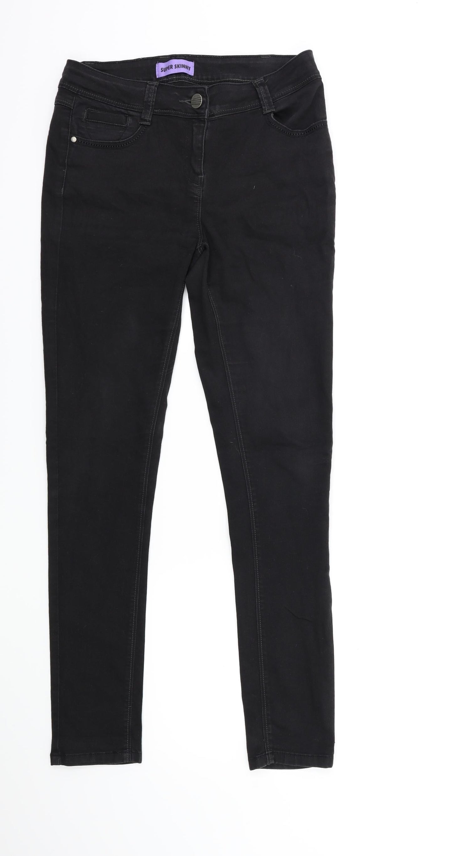 George Womens Black  Denim Skinny Jeans Size 10 L29 in