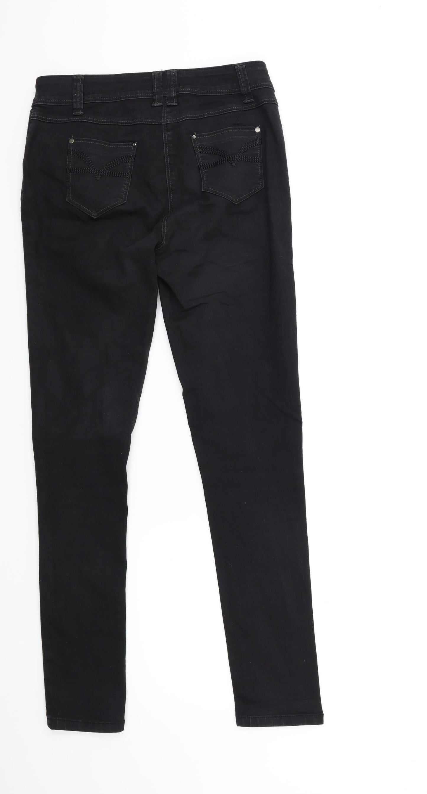 George Womens Black  Denim Skinny Jeans Size 10 L29 in