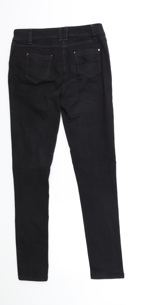 George Womens Black  Denim Skinny Jeans Size 10 L29 in