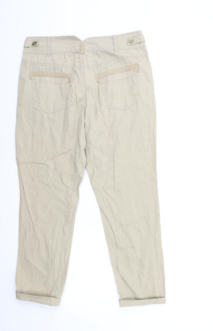 Womens UK Size 30 in Preworn Regular Fit  Beige Trousers