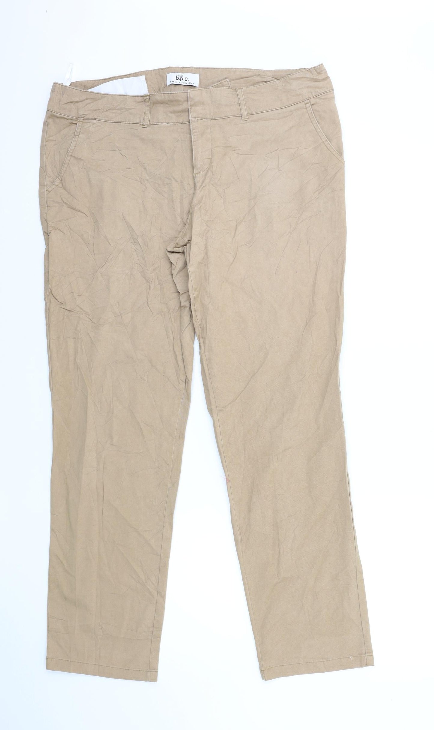 Womens UK Size 20 BPC Regular Fit Chino Brown Trousers