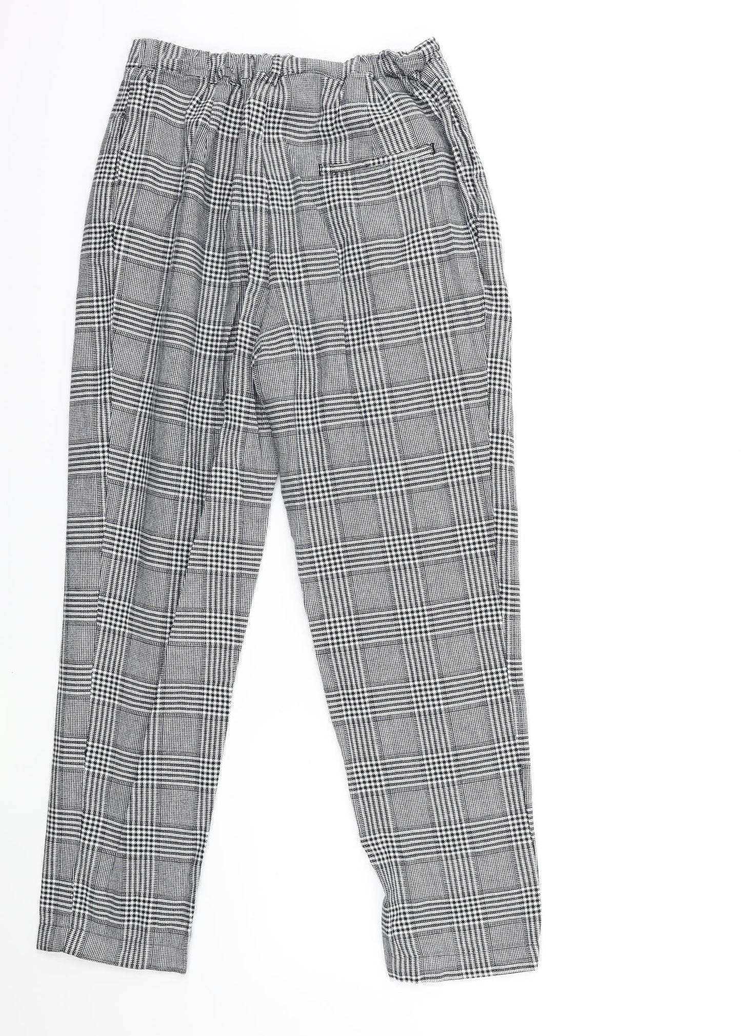 Mango Womens Grey Check  Trousers  Size S L26 in