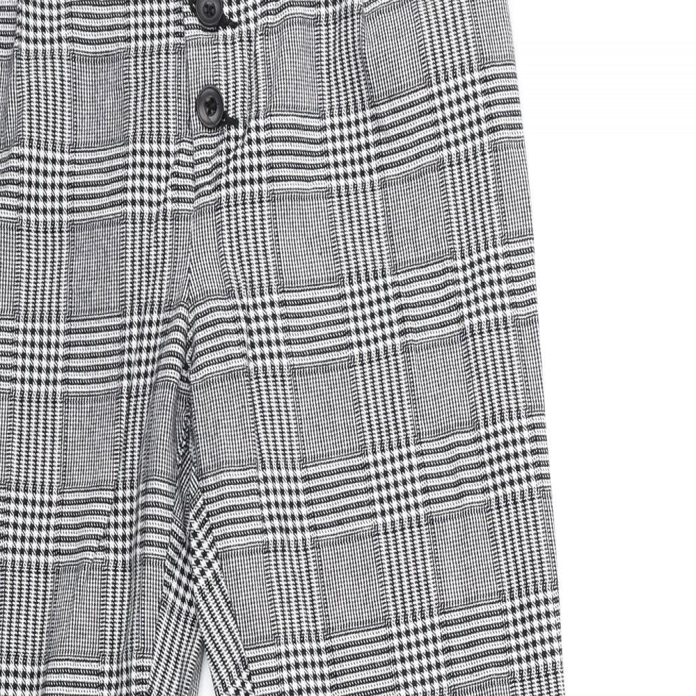 Mango Womens Grey Check  Trousers  Size S L26 in