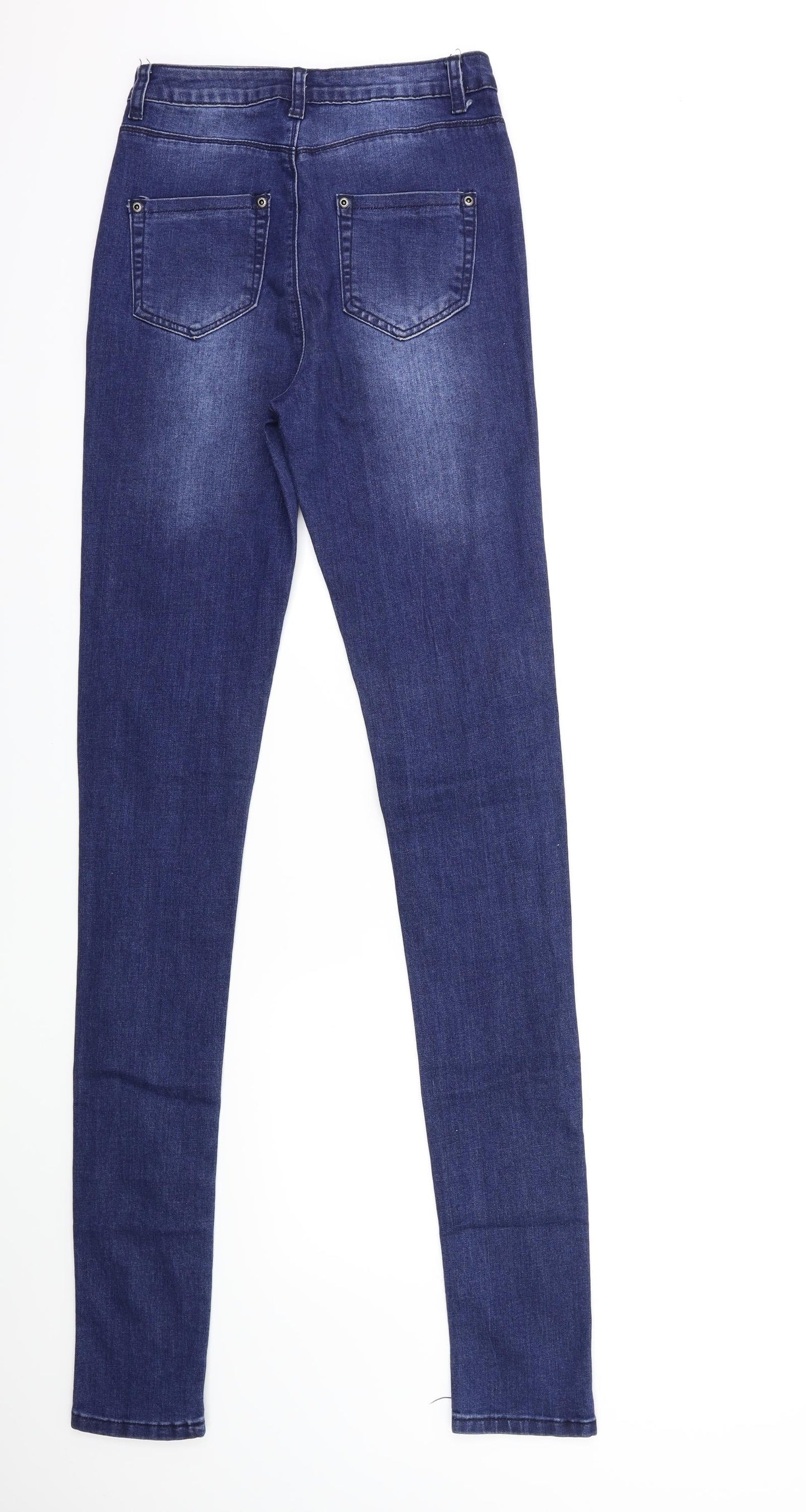 Boohoo Womens Blue  Denim Skinny Jeans Size 8 L37 in