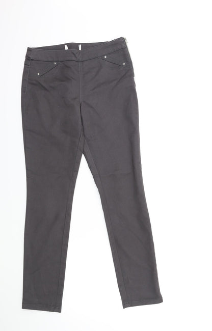 Dorothy Perkins Womens Grey  Denim Skinny Jeans Size 8 L29 in