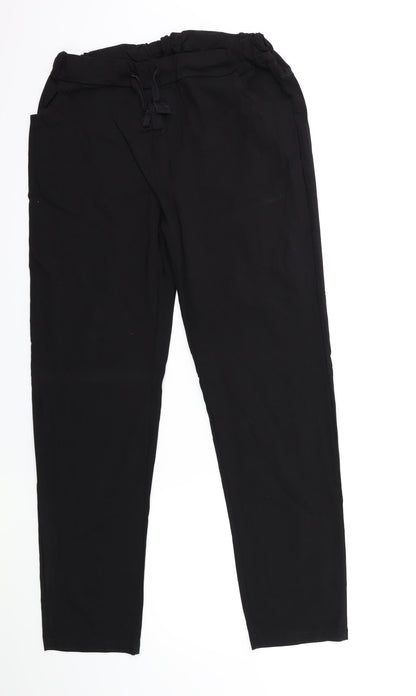Womens UK Size XL Preworn Regular Fit  Black Trousers