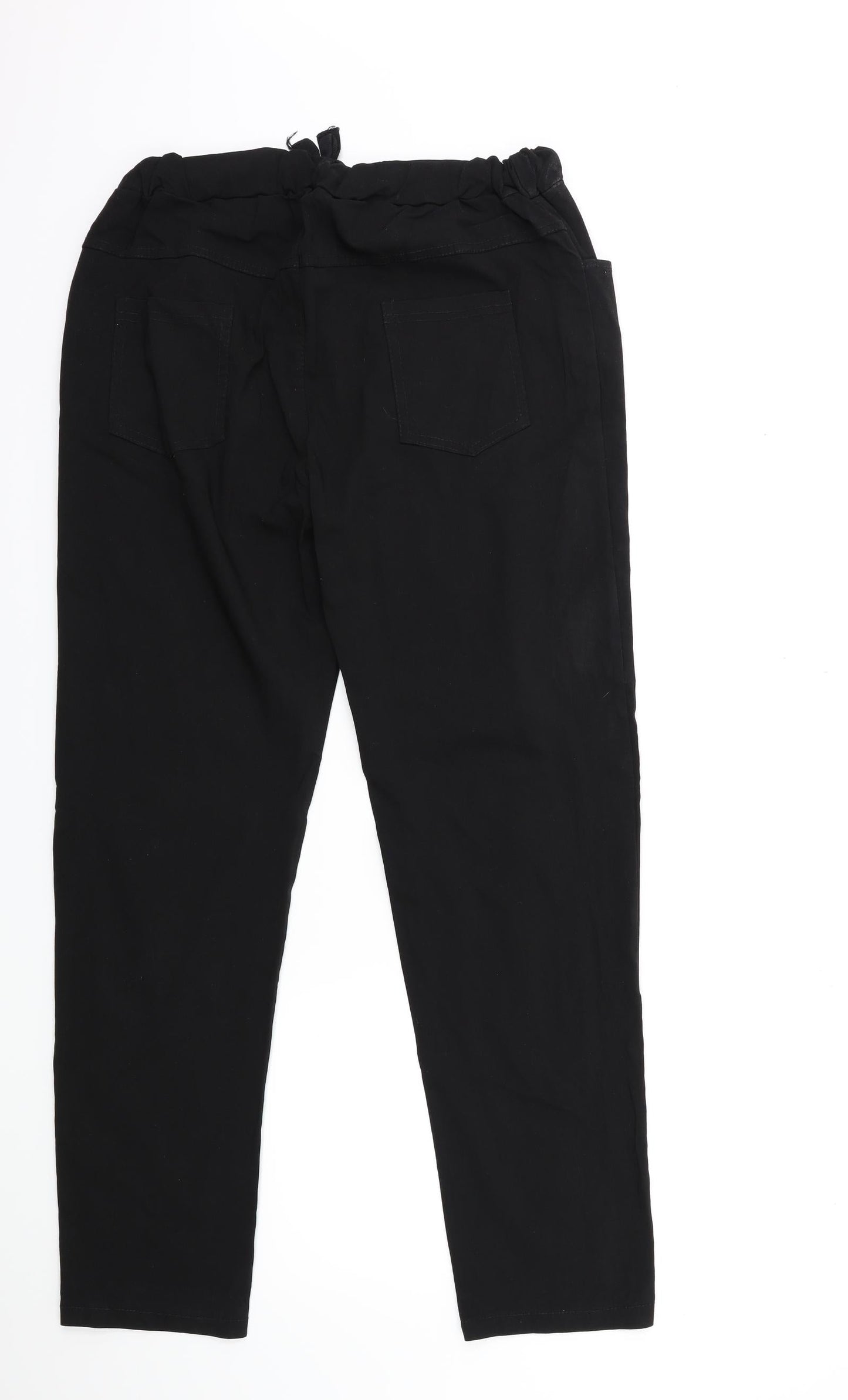 Womens UK Size XL Preworn Regular Fit  Black Trousers