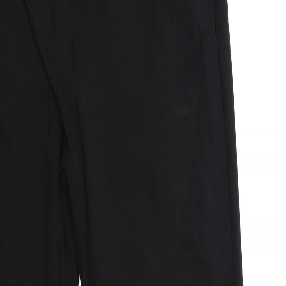 Womens UK Size XL Preworn Regular Fit  Black Trousers