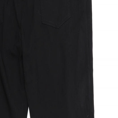 Womens UK Size XL Preworn Regular Fit  Black Trousers