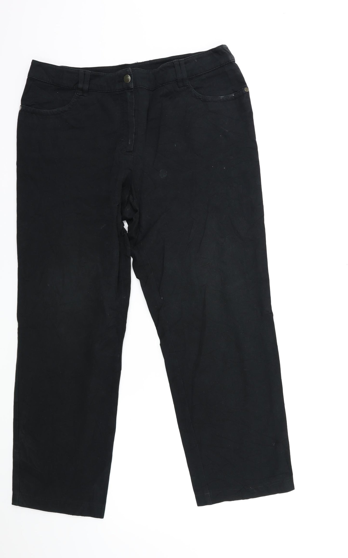 SHE Womens Black  Denim Tapered Jeans Size 14 L26 in