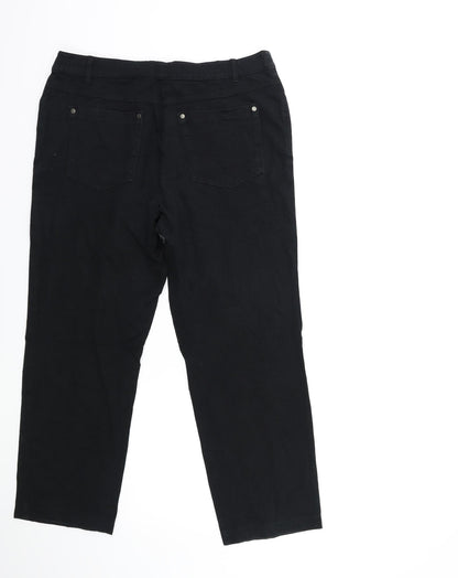 SHE Womens Black  Denim Tapered Jeans Size 14 L26 in