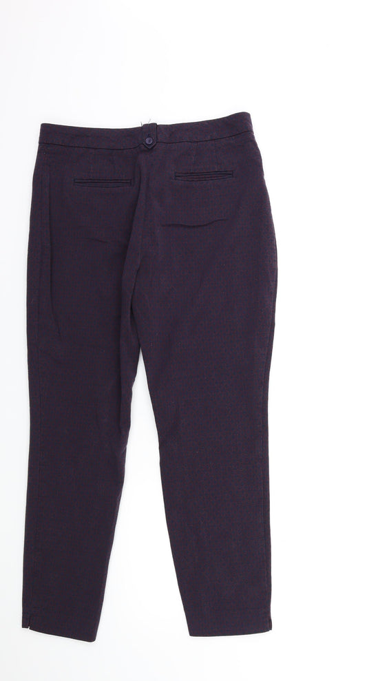 Phase Eight Womens Blue Geometric  Trousers  Size 14 L26 in