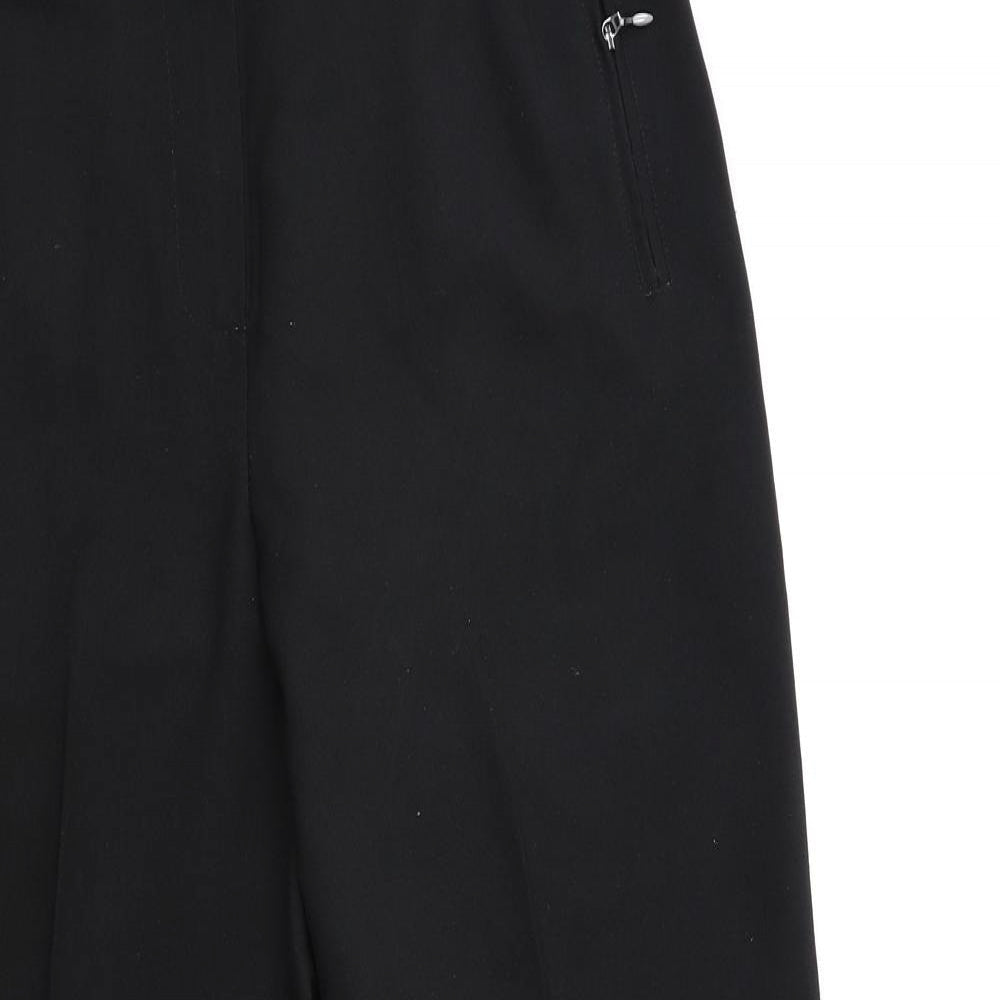 Womens UK Size 12 Sarah Hamilton Regular Fit  Black Trousers